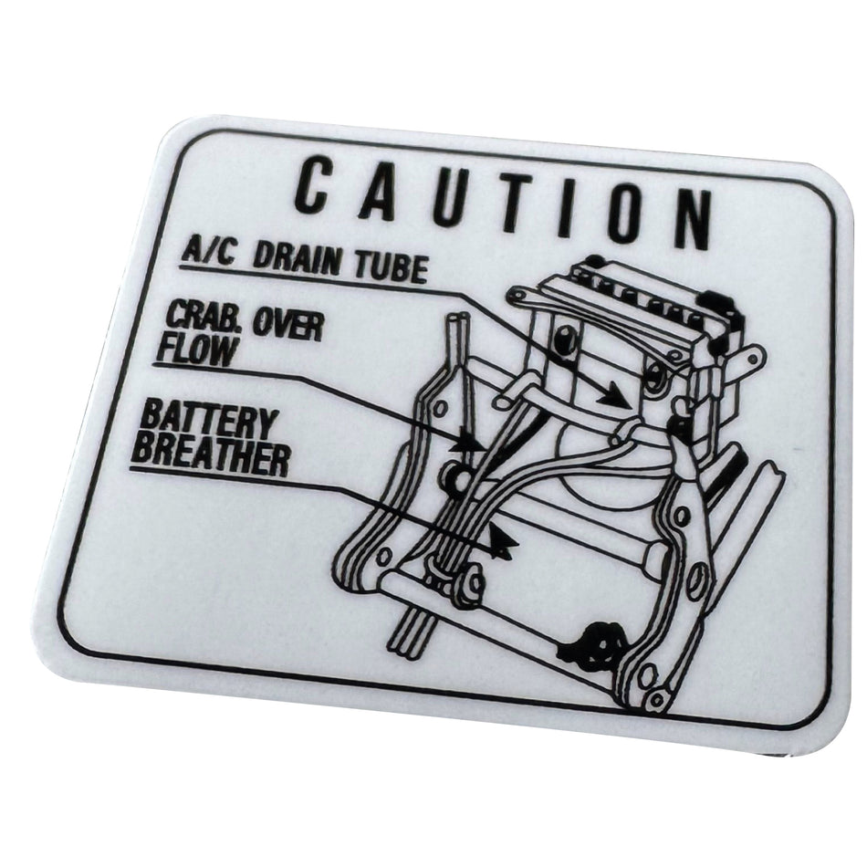 Autocollant de ventilation de batterie compatible avec Honda® CB 350 F (Quantité : 1 pièce)