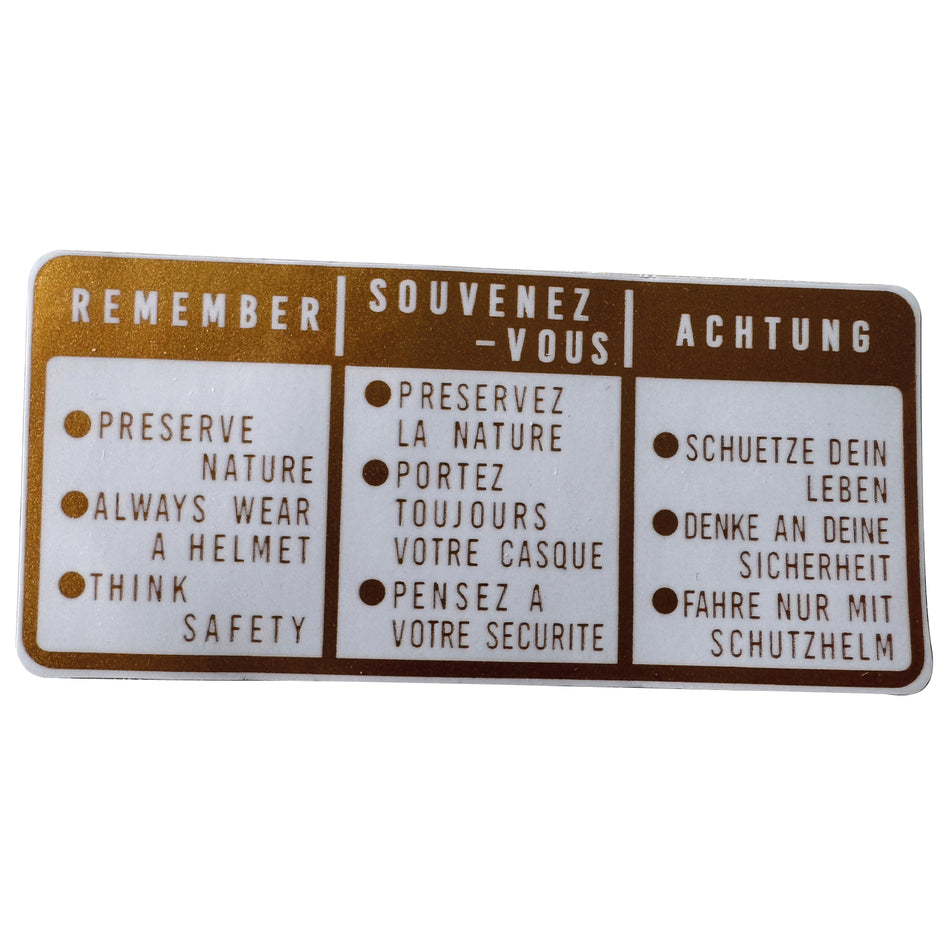 Autocollant de ventilation de batterie compatible avec Honda® CB 350 F (Quantité : 1 pièce)