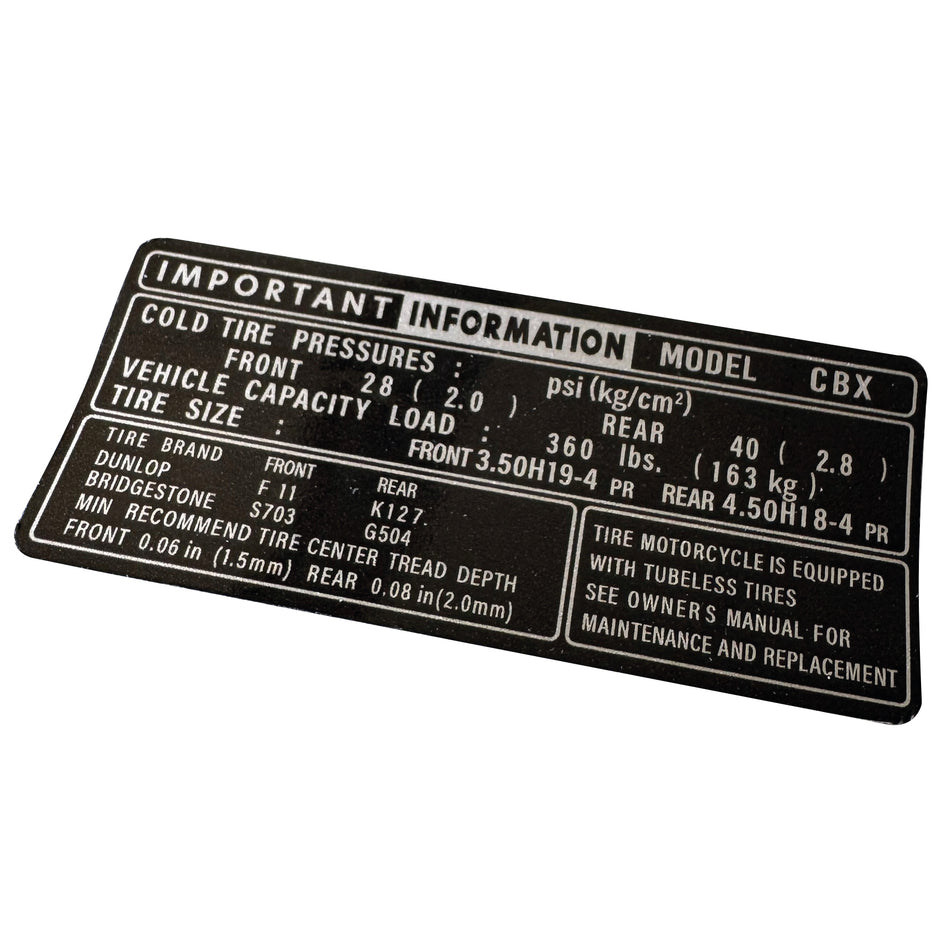 Autocollant de ventilation de batterie compatible avec Honda® CB 350 F (Quantité : 1 pièce)